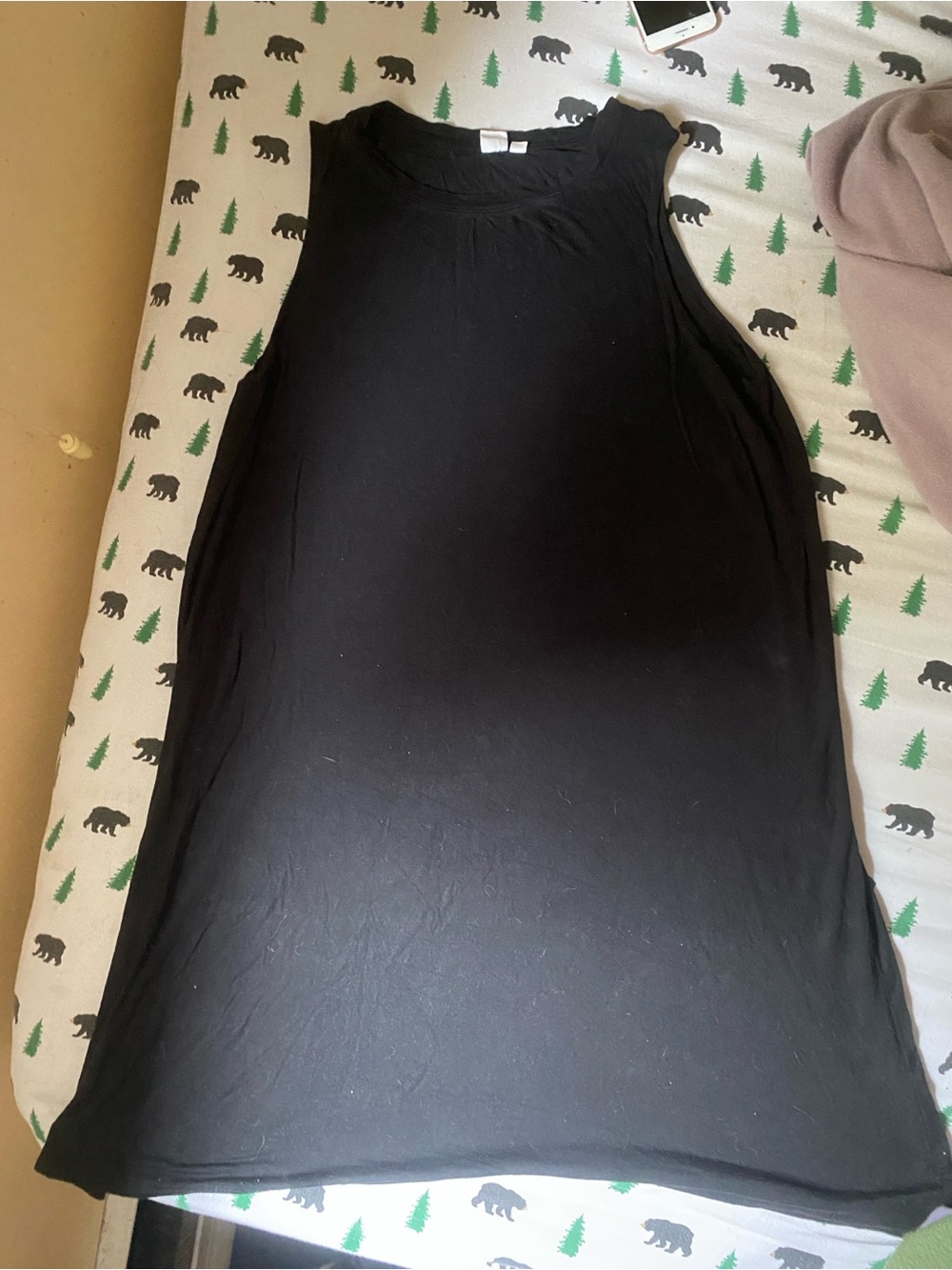 GAP XL Sleeveless Black A-Line Tank Dress| Minimalist Casual Flowy - Picture 5 of 5